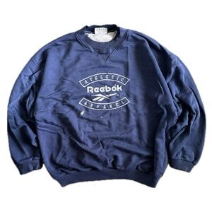 Vintage Reebok Crewneck – Navy Blue Retro Sweatshirt